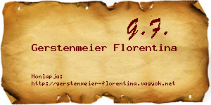 Gerstenmeier Florentina névjegykártya